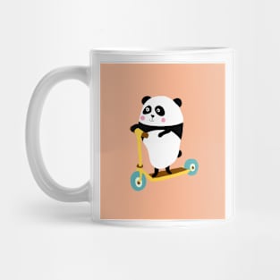 Panda on scooter Mug